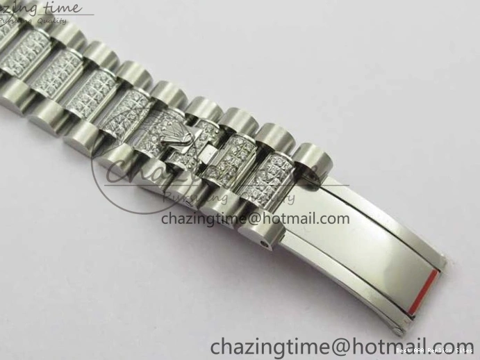 AAA Replica Watches 2682 Bracelet Edition MoistureWicking 36mm Day-Date MOP SS on Dial White President A 128239 Crystal Best SS Crystal Marker BP 1226